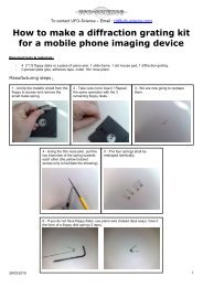 How to make a diffraction grating kit for a mobile ... - Ufo-Science