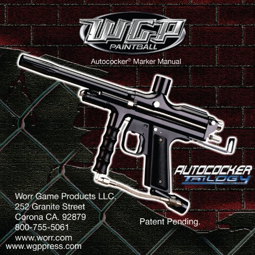 AutocockerÂ® Marker Manual - Paintball Manuals