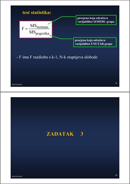 Analiza brojÄanih podataka, korelacija i regresija TESTIRANJE ...