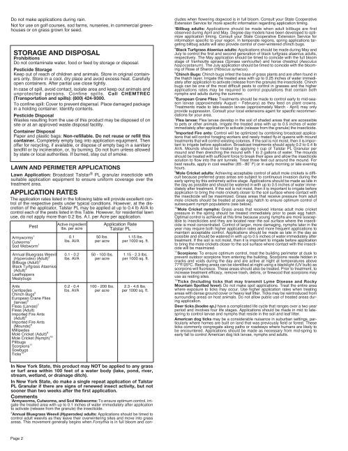 Telstar Label Talstar PL Granular Label - Connor's Pest Protection
