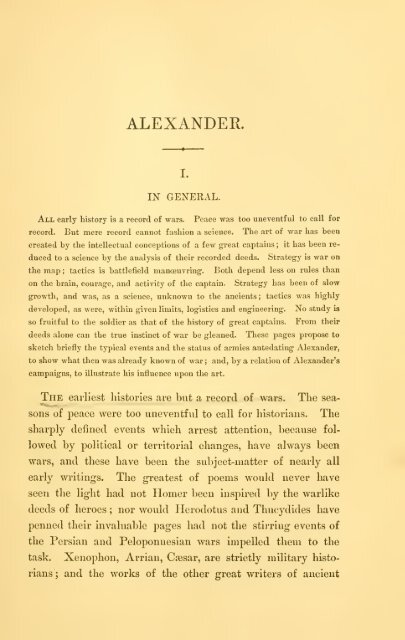 Alexander : a history of the origin and growth of the art of war from ...