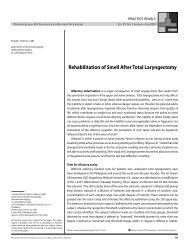 Rehabilitation of Smell After Total Laryngectomy - PSO-HNS