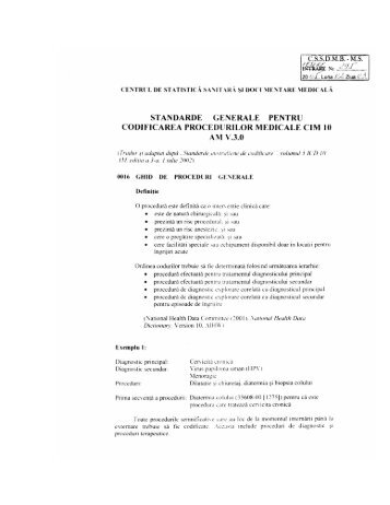 Standarde de codificare a procedurilor ICD-10-AM - DRG