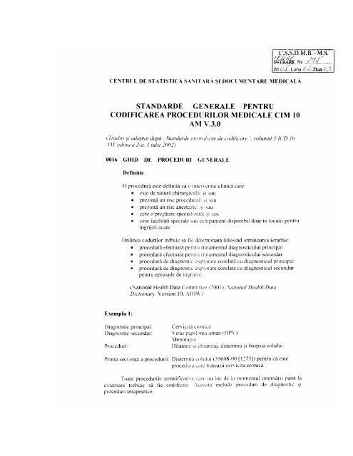 Standarde de codificare a procedurilor ICD-10-AM - DRG