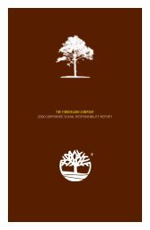 2006 CSR Report - Timberland Responsibility