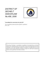 Sign Bylaw - District of Sechelt