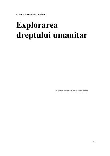 Explorarea dreptului umanitar - Liceul "Danubius"