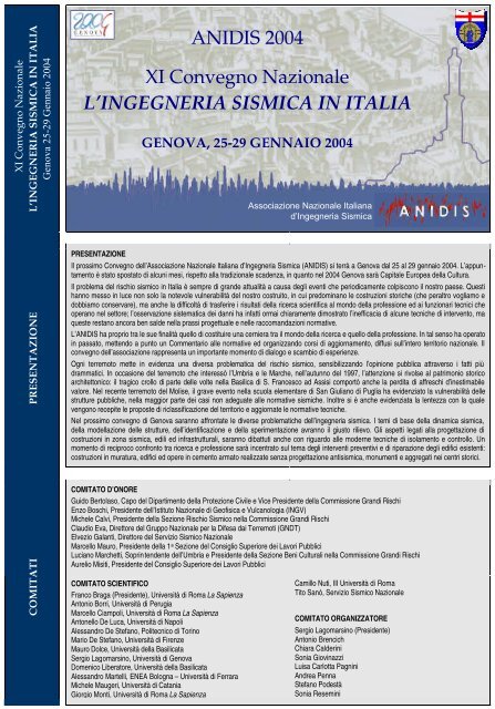 ANIDIS 2004 XI Convegno Nazionale L'INGEGNERIA SISMICA IN ...