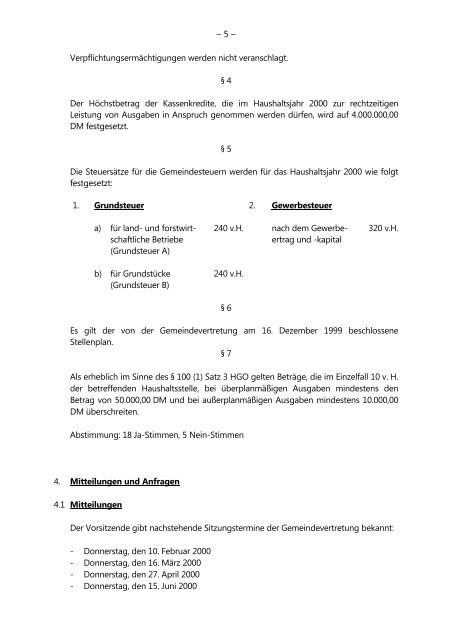 Niederschrift - Ehringshausen