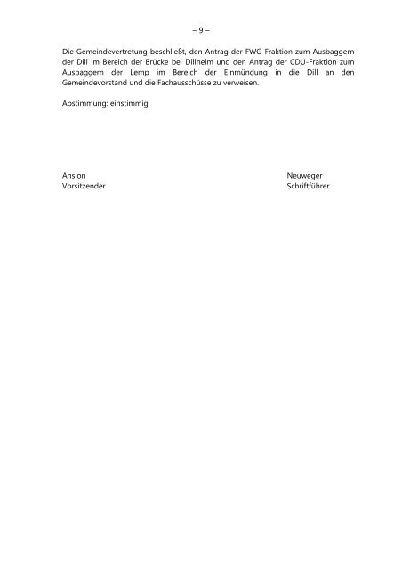 Niederschrift - Ehringshausen