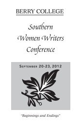 Southern Women Writers Conference - Berry College