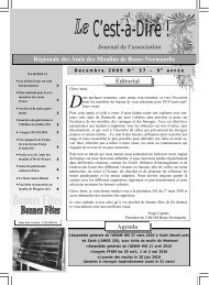 Agenda Éditorial Journal de l'association Régionale des ... - FFAM