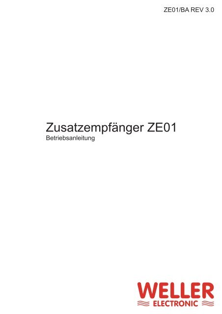 ZE01/BA Rev. 3.0 - Weller Electronic