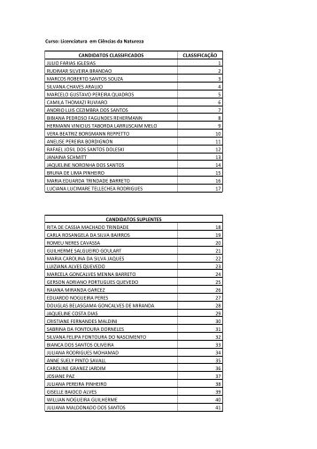 Curso: Licenciatura em CiÃªncias da Natureza ... - Unipampa