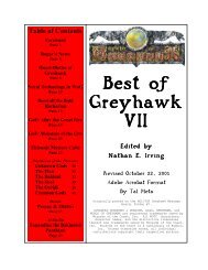 Best of Greyhawk VII - Le Monde de Greyhawk