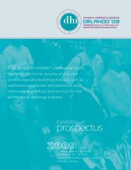 Exhibitor Prospectus - Door and Hardware Institute