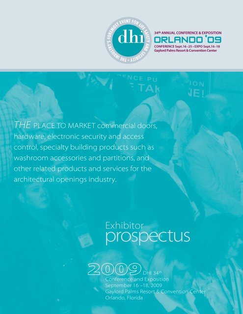 Exhibitor Prospectus Door And Hardware Institute