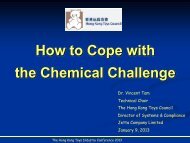 Coping with the Chemical Challenge