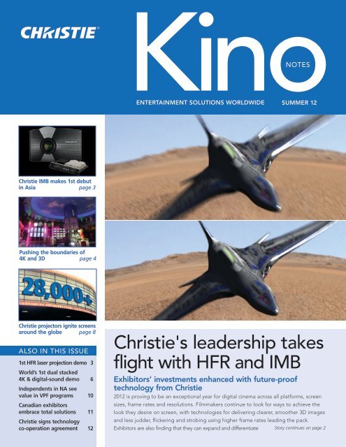 Christie's leadership takes flight with HFR and IMB - Christie Digital ...
