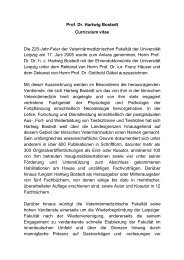 Lebenslauf - VeterinÃ¤rmedizinische FakultÃ¤t - UniversitÃ¤t Leipzig