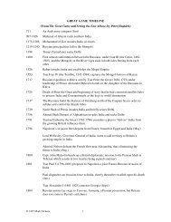 GREAT GAME TIMELINE (From The Great Game and Setting the ...