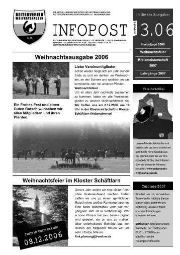 INFOPOST 03.06 - Reiterverein Wolfratshausen e.V.