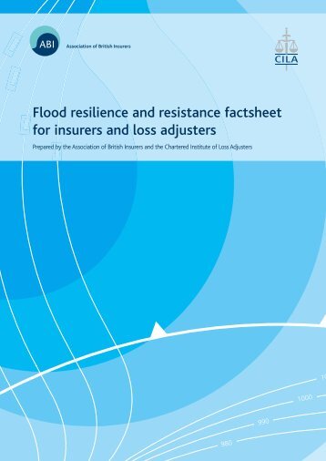 Flood resilience and resistance factsheet for insurers and loss ...