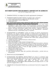 documentazione per richiesta certificato di agibilita - Comune di ...