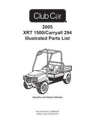 2005 Carryall 295 / XRT 1500 (Gas & Diesel) - Bennett Golf Cars