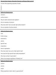 Review Sheet-Chapter 2-Essential Chemistry for Biology-Water and ...