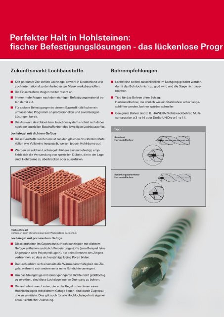 fischer Lochziegel-Befestigungen