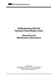 DH Budenberg 580 EHX Hydraulic Dead-Weight Tester ... - Insatech