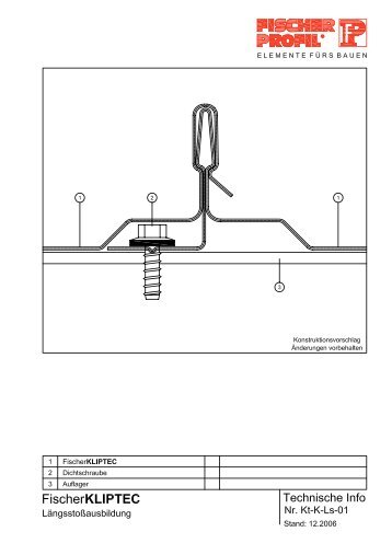 FischerKLIPTEC 12.2006.pdf - Fischer Profil | Elemente fürs Bauen