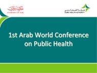 1st Arab World Conference on Public Health - World Federation of ...