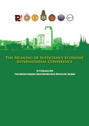 The Meaning of Sufficiency Economy International Conference