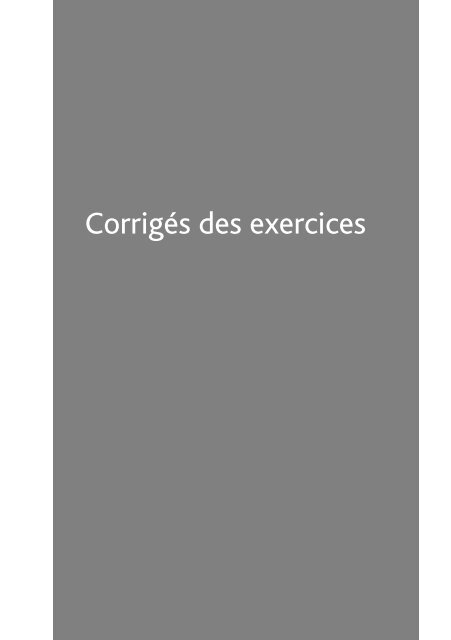 CorrigÃ©s des exercices - Pearson