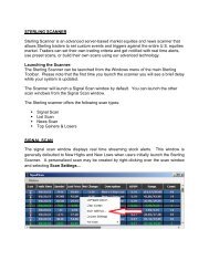 Sterling Scanner Guide - Sterling Trader