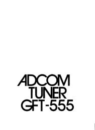 ADCOM Tuner GFT-555 Users Manual