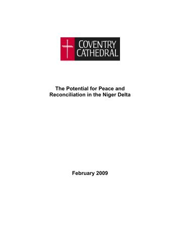 The Potential for Peace and Reconciliation in the Niger Delta