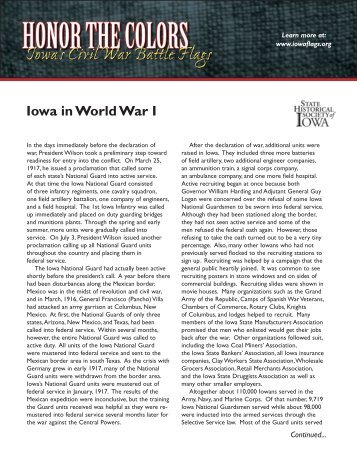 Iowa in World War I