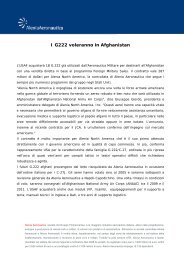 I G222 voleranno in Afghanistan - Alenia Aermacchi