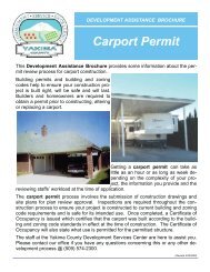 Carport Permit Package - Yakima County