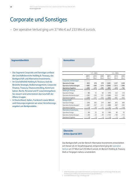 Allianz Gruppe Zwischenbericht f