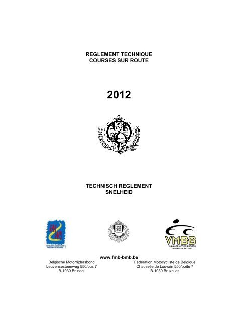 technisch reglement snelheid 2012 - FMB