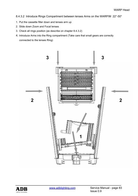 warp/m service manual - ADB Lighting Technologies