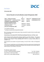 Interim Results for the Six Months ended 30 September 2003