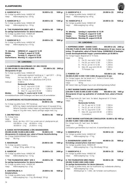 Skandinavisk Galopp/Kalendern nr 7/2011 - Ãvrevoll Galoppbane