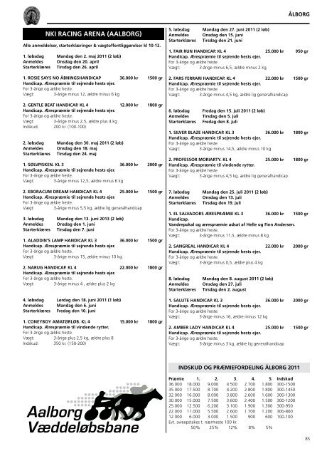 Skandinavisk Galopp/Kalendern nr 7/2011 - Ãvrevoll Galoppbane