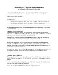 Cover letter and Copyright Transfer Agreement and Conflict of ...