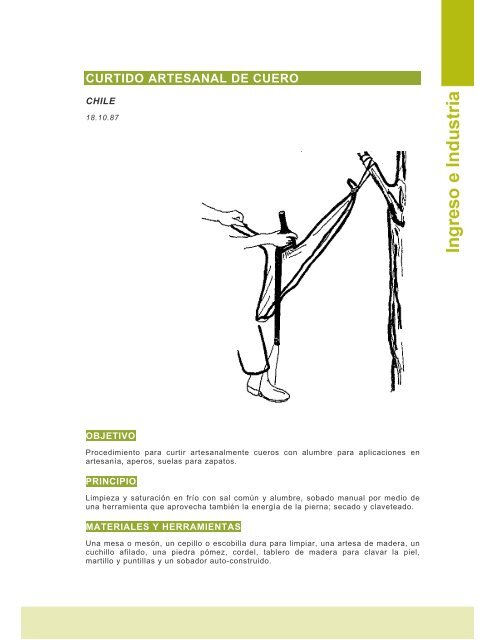 Curtido artesanal de cuero (Chile ) - Ideassonline.org